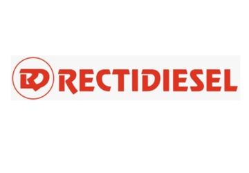 logotipo de rectidiesel con letras en rojo