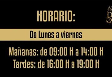 HORARIO LUNES A VIERNES 9:00 A 14:00 Y 16:00 A 19:00 HORAS